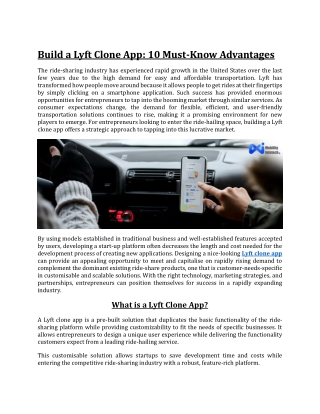 build a lyft clone app 10 must know advantages