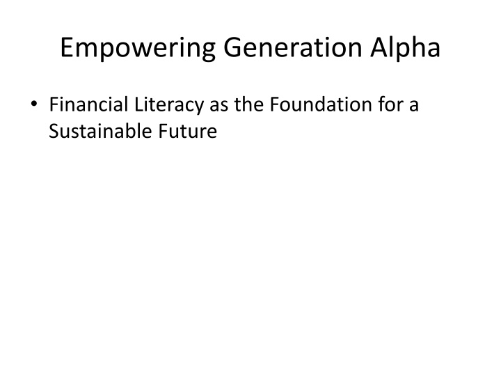 empowering generation alpha