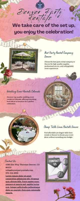 Affordable Event Rentals in Denver and Colorado for Weddings and Parties