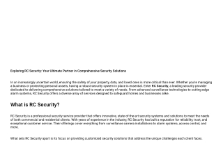 exploring rc security your ultimate partner