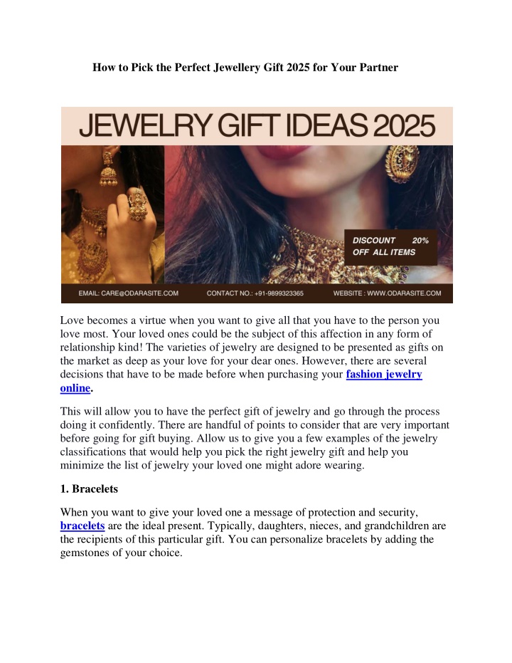 how to pick the perfect jewellery gift 2025