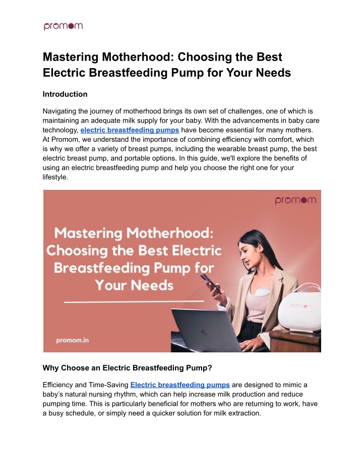 mastering motherhood choosing the best electric