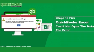 How to Fix QuickBooks Excel Could Not Open the Data File Error?