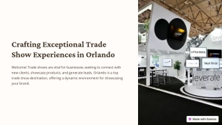 Crafting Exceptional Trade Show Experiences in Orlando