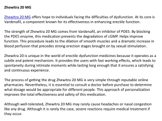 Zhewitra 20 MG
