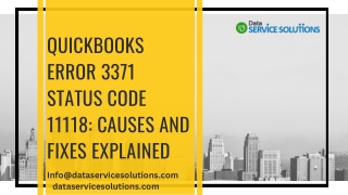 QuickBooks Error 3371 Status Code 11118 Causes and Fixes Explained