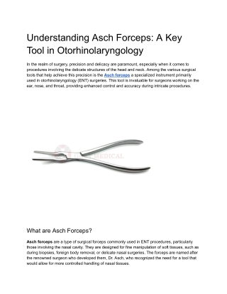 understanding asch forceps a key tool
