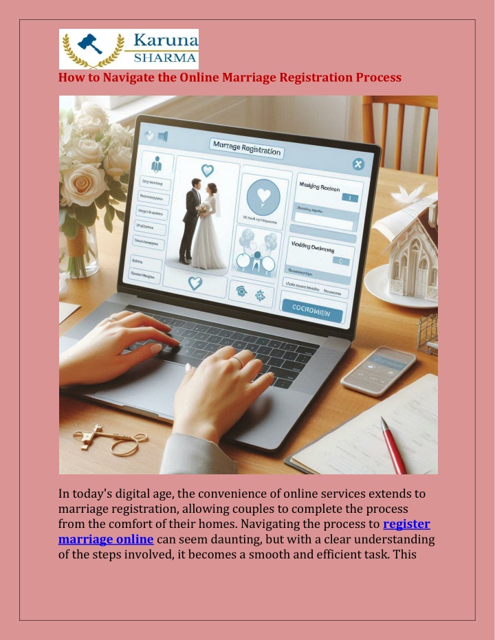 how to navigate the online marriage registration