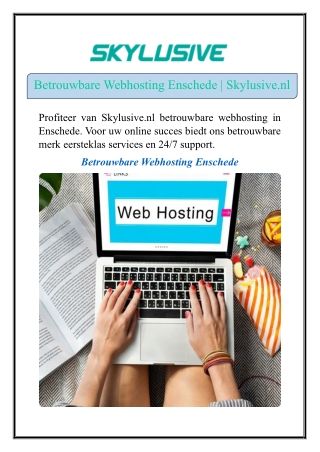 betrouwbare webhosting enschede skylusive nl