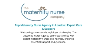 Top Maternity Nurse Agency in London  Expert Care & Support