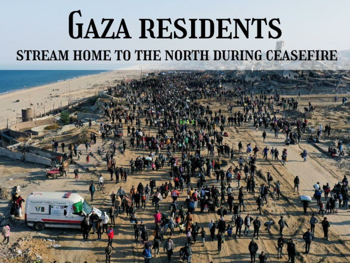 gaza residents stream home to the north during ceasefire