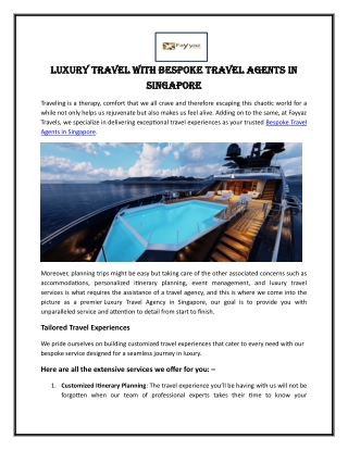 luxury travel with bespoke travel agents