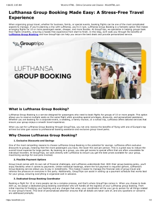 Lufthansa Group Booking Made Easy: A Stress-Free Travel Experience