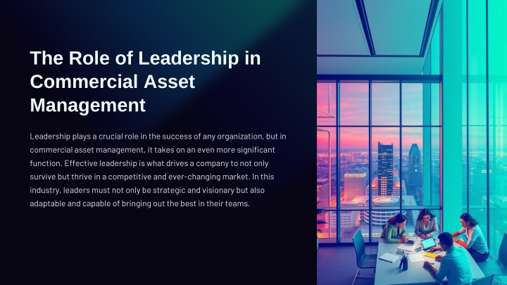 the role of leadership in commercial asset