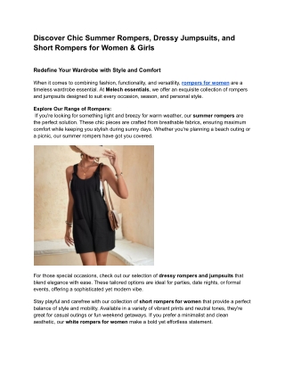 discover chic summer rompers dressy jumpsuits