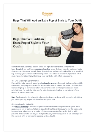 Bags That Will Add an Extra Pop of Style to Your Outfit