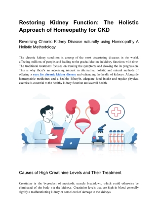 restoring kidney function the holistic approach