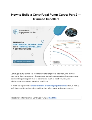 How to Build a Centrifugal Pump Curve: Part 2 — Trimmed Impellers