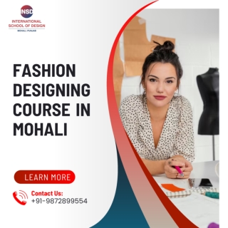 Fashion Designing Course in Mohali: Unlock Your Creative Potential