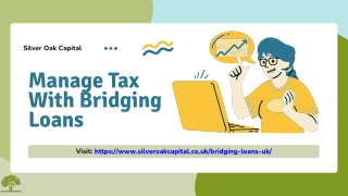 Manage Tax With Bridging Loans