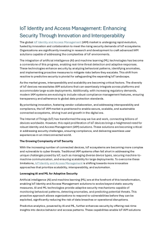 IoT Identity and Access Management