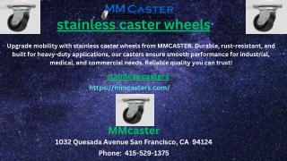 stainless caster wheels