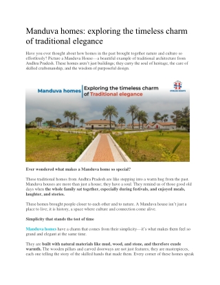 manduva homes exploring the timeless charm