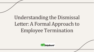 Letter of Dismissal