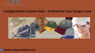 Custom Hats by CatSpecialties – Perfect for Any Occasion