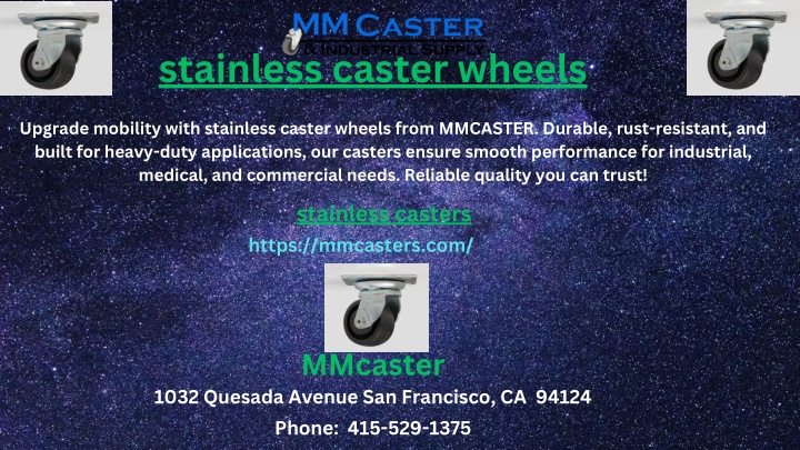 stainless caster wheels