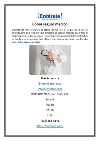 cobra seguro medico