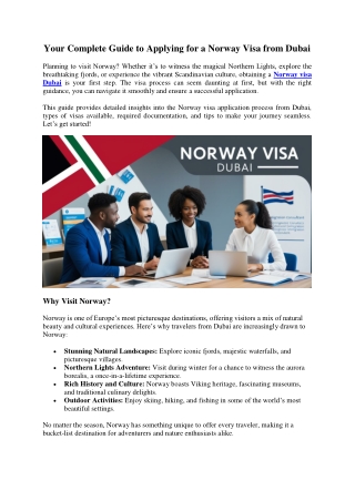 your complete guide to applying for a norway visa