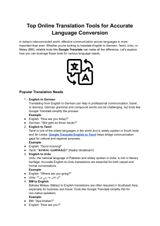 top online translation tools for accurate