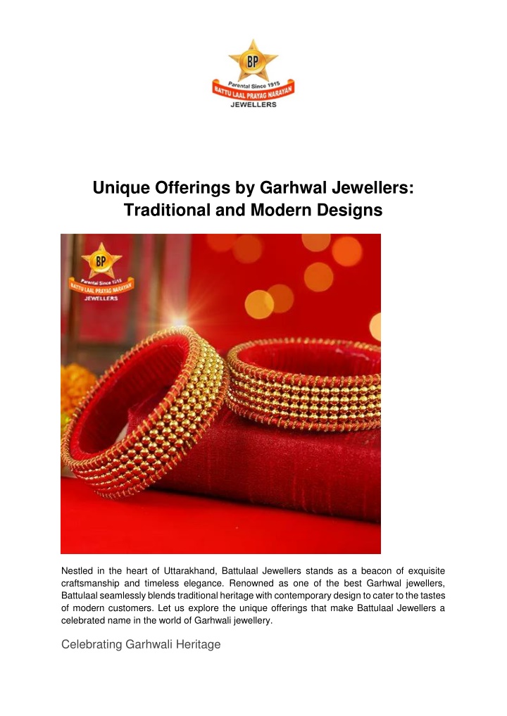 unique offerings by garhwal jewellers traditional