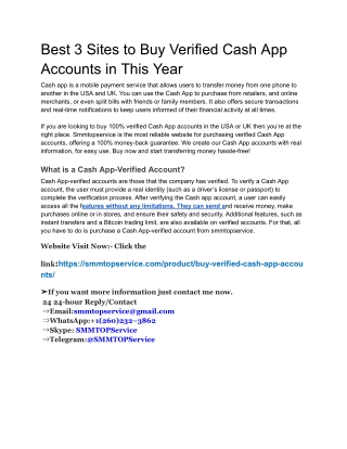Best 3 Sites to Buy Verified Cash App Accounts in This Year