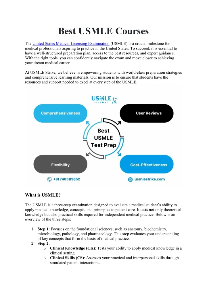 best usmle courses