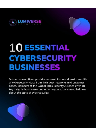 Top 10 Essential Cyber Security Business