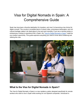 Visa for Digital Nomads in Spain_ A Comprehensive Guide