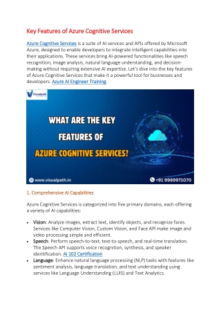 key features of azure cognitive services