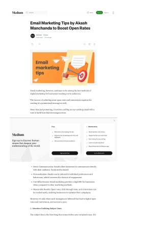 Email Marketing Tips by Akash Manchanda to Boost Open Rates