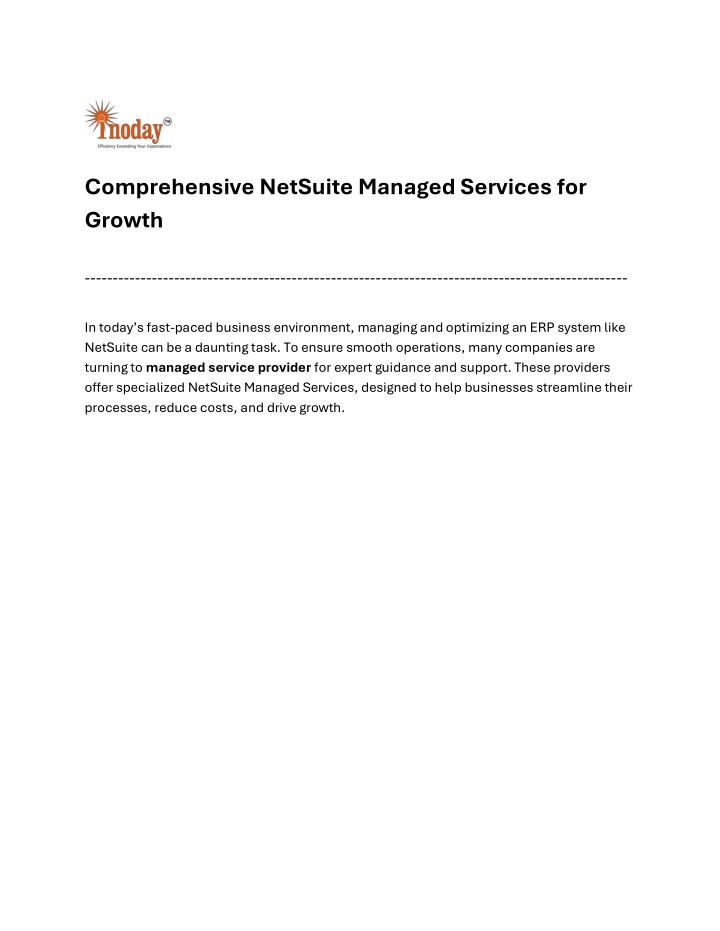 comprehensive netsuite managed services for growth