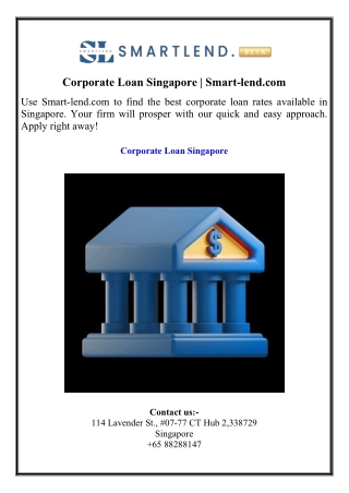 Corporate Loan Singapore  Smart-lend.com