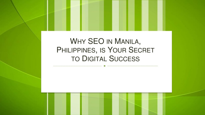 why seo in manila philippines is your secret to digital success