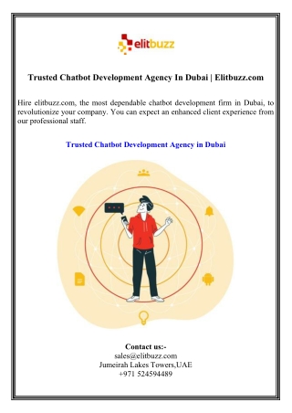 Trusted Chatbot Development Agency In Dubai  Elitbuzz.com