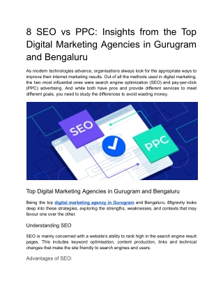 8 SEO vs PPC_ Insights from the Top Digital Marketing Agencies in Gurugram and Bengaluru
