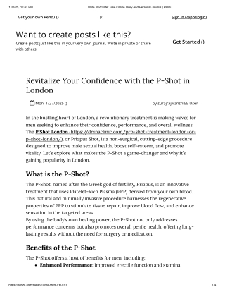 Revitalize Your Confidence with the P-Shot in London