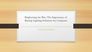 Brightening the Way: The Importance of Backup Lighting Solutions for Campuses