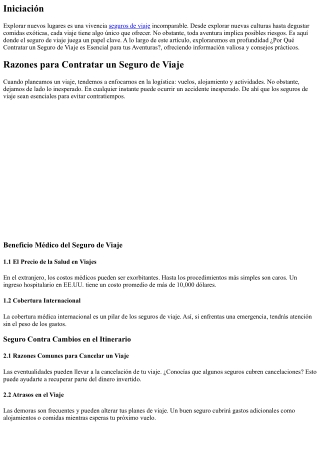 ¿Por qué deberías incluir un seguro de viaje en tus planes?