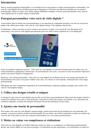 Comment personnaliser votre carte de visite digitale pour la rendre unique ?