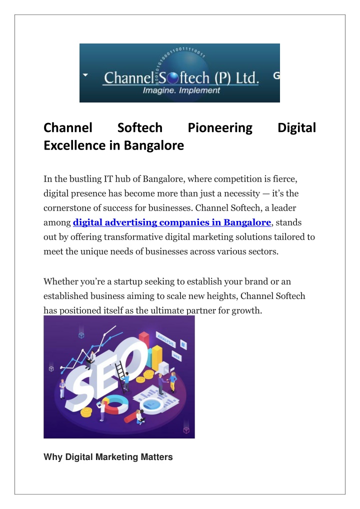 channel excellence in bangalore